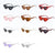 Unisex Retro Solid Color Ac Cat Eye Full Frame Sunglasses