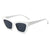 Unisex Retro Solid Color Ac Cat Eye Full Frame Sunglasses