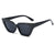 Unisex Retro Solid Color Ac Cat Eye Full Frame Sunglasses