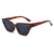 Unisex Retro Solid Color Ac Cat Eye Full Frame Sunglasses