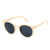 Unisex Retro Solid Color Pc Round Frame Sunglasses