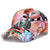 Unisex Romantic Flower Printing Curved Eaves Baseball Cap