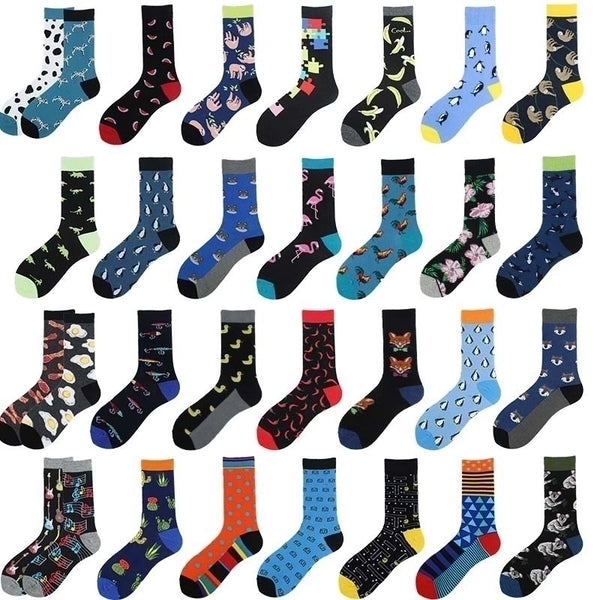 Unisex Simple Style Animal Cotton Printing Crew Socks A Pair