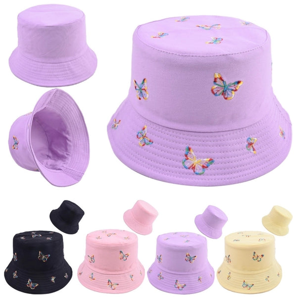 Unisex Minimalist Butterfly Embroidery Flat Eaves Baseball Cap