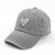 Unisex Simple Style Heart Shape Embroidery Curved Eaves Baseball Cap