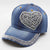 Unisex Simple Style Heart Shape Patchwork Flat Eaves Baseball Cap