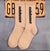 Unisex Simple Style Letter Nylon Cotton Printing Crew Socks A Pair