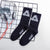 Unisex Simple Style Letter Nylon Cotton Printing Crew Socks A Pair