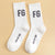 Unisex Simple Style Letter Nylon Cotton Printing Crew Socks A Pair