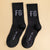 Unisex Simple Style Letter Nylon Cotton Printing Crew Socks A Pair