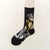 Unisex Minimalist Oil Painting Cotton Crew Socks A Pair