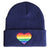 Unisex Simple Style Rainbow Heart Shape Embroidery Crimping Wool Cap