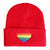 Unisex Simple Style Rainbow Heart Shape Embroidery Crimping Wool Cap