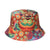 Unisex Simple Style Skull Sewing Flat Eaves Bucket Hat