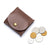 Unisex Solid Color Leather Magnetic Buckle Coin Purses