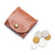 Unisex Solid Color Leather Magnetic Buckle Coin Purses