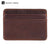 Unisex Solid Color Leather Open Card Holders