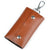 Unisex Solid Color Leather Open Coin Purses