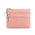 Unisex Solid Color Leather Zipper Coin Purses