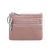 Unisex Solid Color Leather Zipper Coin Purses