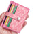 Unisex Solid Color Pu Leather Magnetic Buckle Card Holders