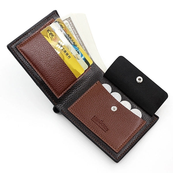 Unisex Solid Color Pu Leather Open Wallets