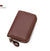 Unisex Solid Color Pu Leather Zipper Card Holders