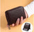 Unisex Solid Color Pu Leather Zipper Card Holders