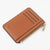 Unisex Solid Color Pu Leather Zipper Card Holders