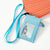 Unisex Solid Color Pu Leather Zipper Card Holders