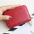 Unisex Solid Color Pu Leather Zipper Card Holders