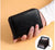 Unisex Solid Color Pu Leather Zipper Card Holders