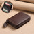 Unisex Solid Color Pu Leather Zipper Card Holders