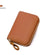 Unisex Solid Color Pu Leather Zipper Card Holders