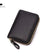 Unisex Solid Color Pu Leather Zipper Card Holders