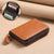 Unisex Solid Color Pu Leather Zipper Card Holders