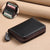 Unisex Solid Color Pu Leather Zipper Card Holders