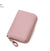 Unisex Solid Color Pu Leather Zipper Card Holders