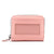 Unisex Solid Color Pu Leather Zipper Card Holders