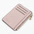 Unisex Solid Color Pu Leather Zipper Card Holders