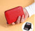 Unisex Solid Color Pu Leather Zipper Card Holders