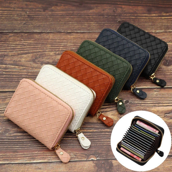 Unisex Solid Color Pvc Zipper Card Holders