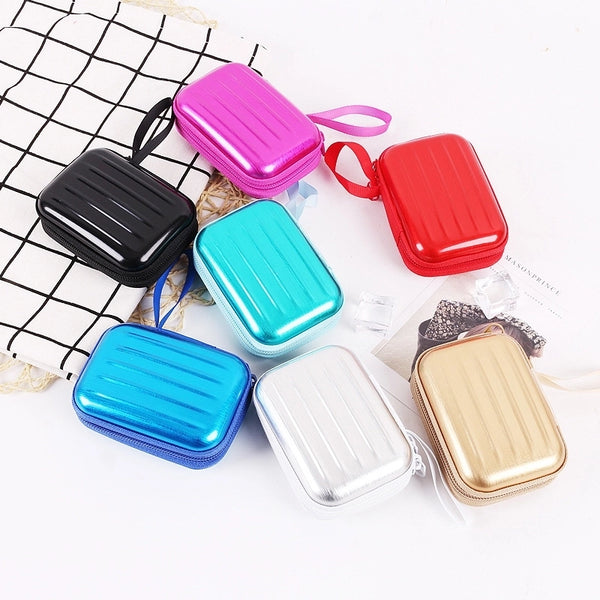 Unisex Solid Color Tinplate Zipper Coin Purses