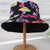 Unisex Streetwear Cartoon Printing Hollow Out Flat Eaves Bucket Hat