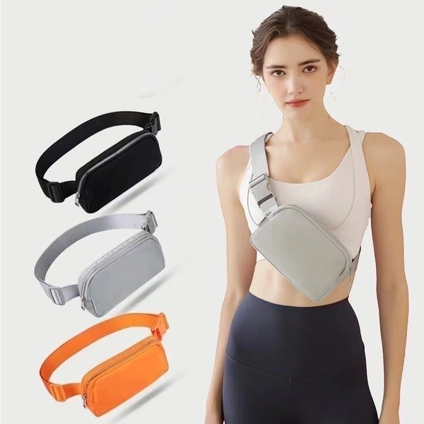 Unisex Streetwear Solid Color Nylon Anti-theft Waist Bags