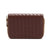 Unisex Stripe Pu Leather Zipper Card Holders