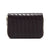 Unisex Stripe Pu Leather Zipper Card Holders