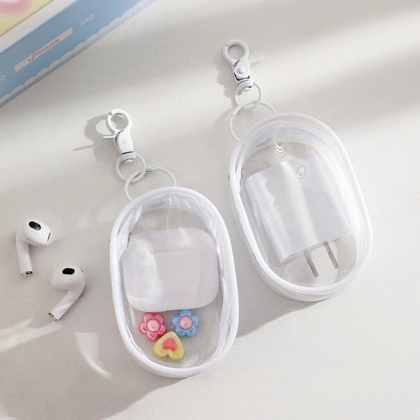 Unisex Transparent PVC Zipper Coin Purses