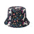 Unisex Vacation Plant  Printing Flat Eaves Bucket Hat