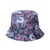 Unisex Vacation Plant  Printing Flat Eaves Bucket Hat